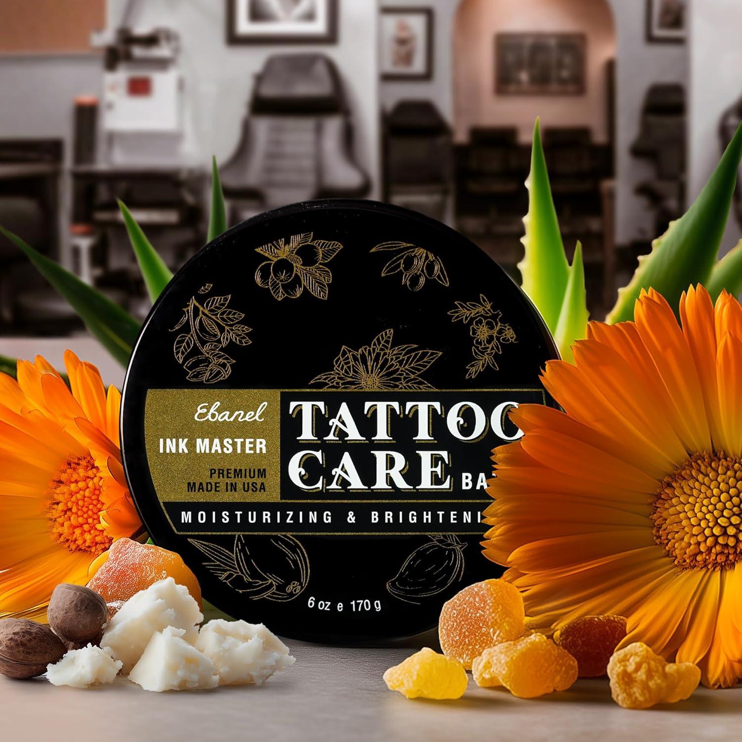 imageEbanel Tattoo Balm 3oz Premium Tattoo Aftercare Cream Brightener Ink Color Enhancing Butter Moisturizer with Herbal Essences and Essential Oils AllStage Tattoos Ointment After Care Kit Supplies6 Ounce Pack of 1